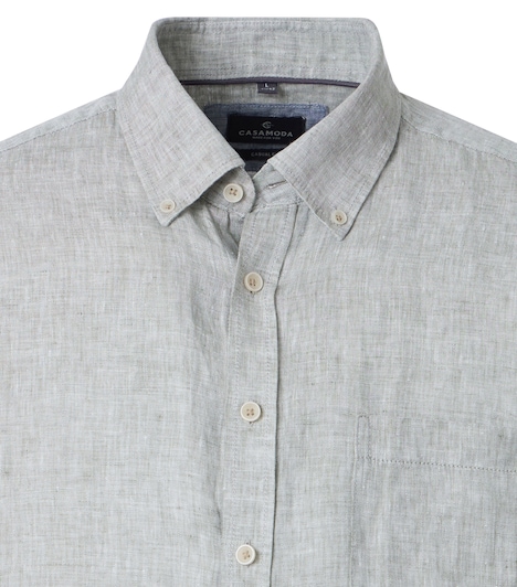 Leinenhemd uni Casual Fit