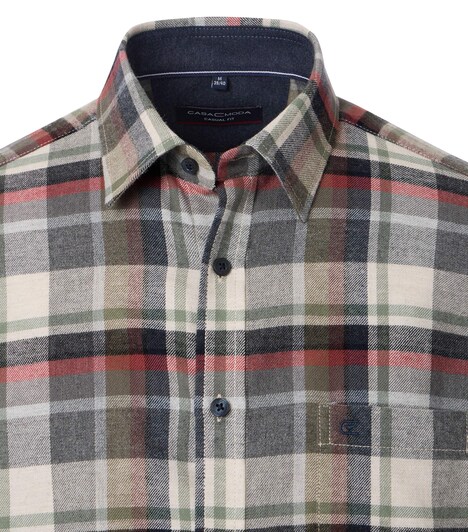 Flanellhemd kariert Casual Fit