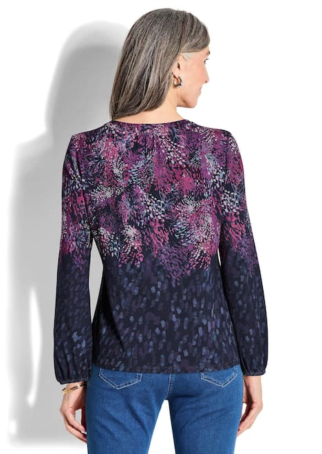 Jersey shirt met confettipatroon