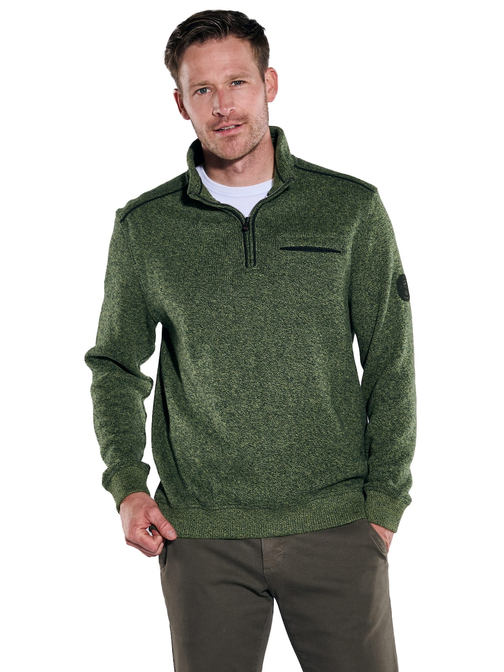 engbers Herren Sweatshirt regular , Khaki