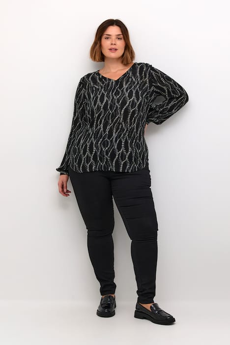 Langarm-Bluse Regular fit