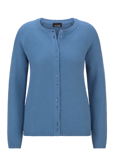 Cardigan aus Baumwolle, Rundhals