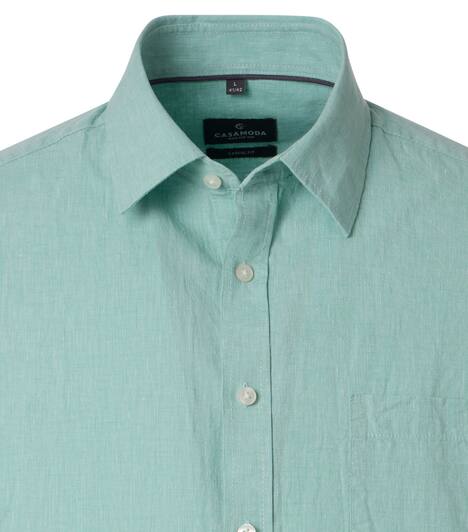 Leinenhemd Kurzarm uni Comfort Fit