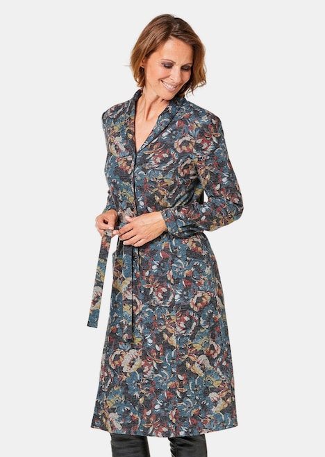 Hemdblusenkleid mit Bindegürtel