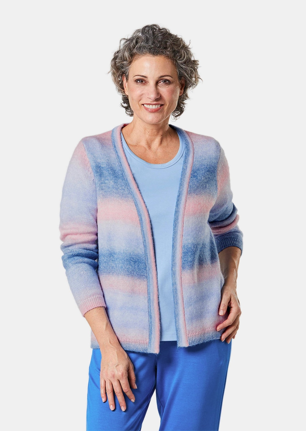 Verschlussloser, leichter Strickcardigan
