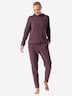 Schiesser Damen Schlafanzug Selected Premium Warming kakaobraun