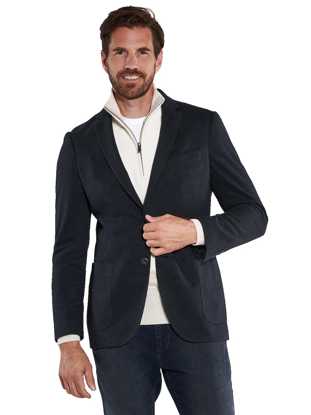 engbers Herren Freizeit-Sakko slim fit , Saphirblau