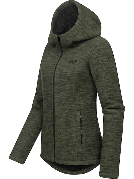 Kapuzenstrickjacke Lyshka Melange