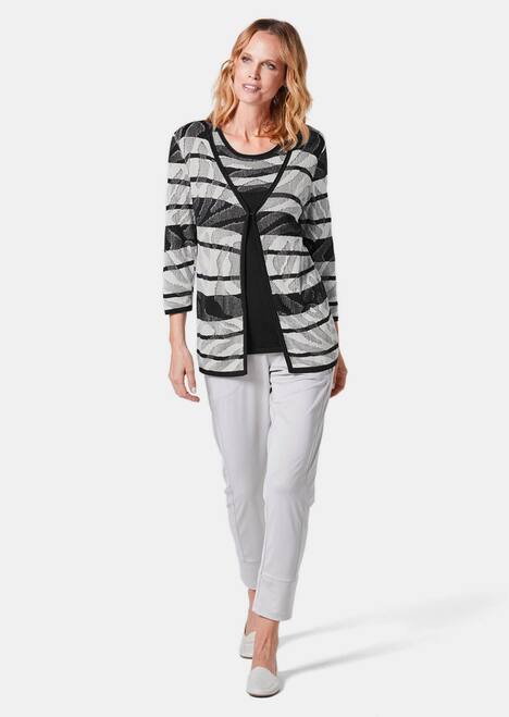 Strickjacke mit V-Ausschnitt