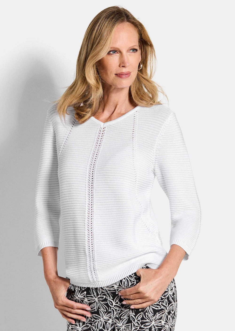 Eleganter V-Ausschnitt Pullover