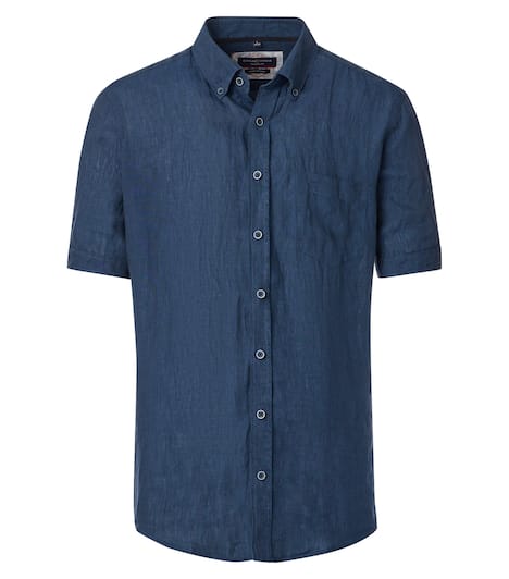 Leinenhemd uni Casual Fit