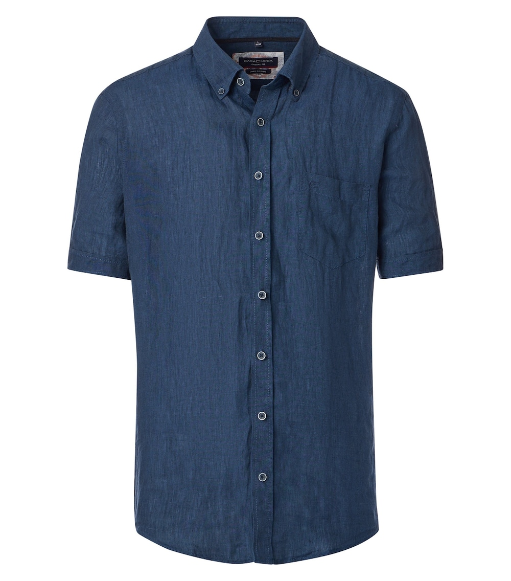 Leinenhemd uni Casual Fit