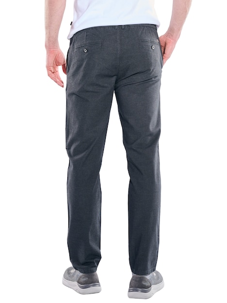Herren Chino mit Tunnelzug , Schwarz