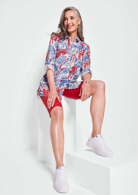 GOLDNER Blouse Overhemdblouse met print allover