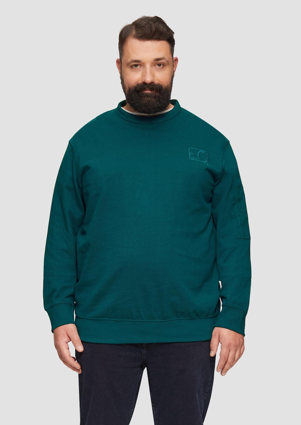 Relaxed-Fit-Sweatshirt mit Ärmeltasche