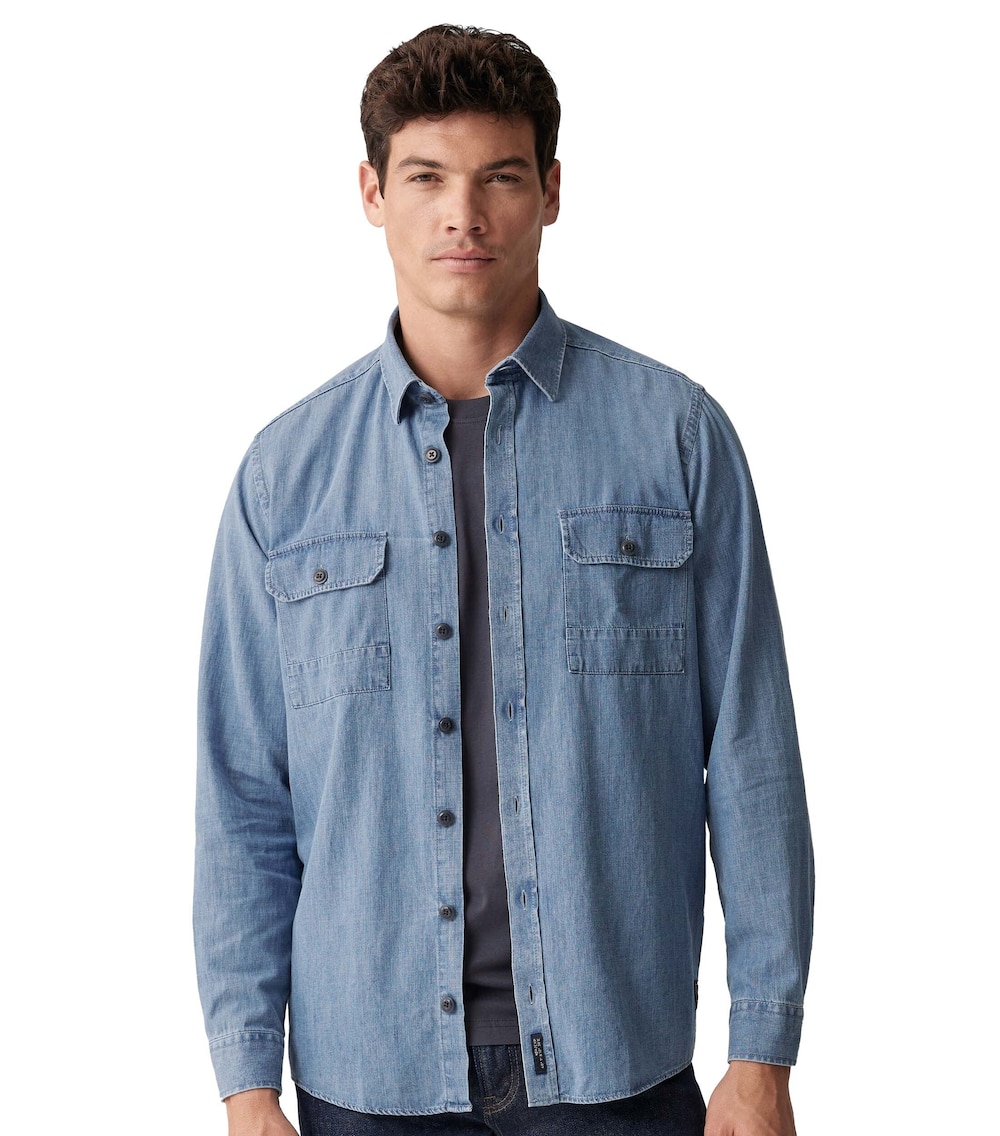 Jeanshemd uni Casual Fit