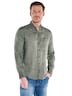 Herren Leinenhemd mit gewaschener Optik , Khaki