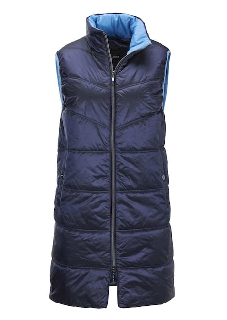 GOLDNER Lang vest Lang gewatteerd vest met opstaande kraag