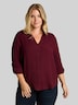 Loose Fit Seersucker Bluse
