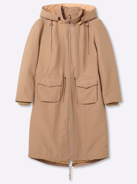 Mantel Mantel in Parka-Optik Stehkragen