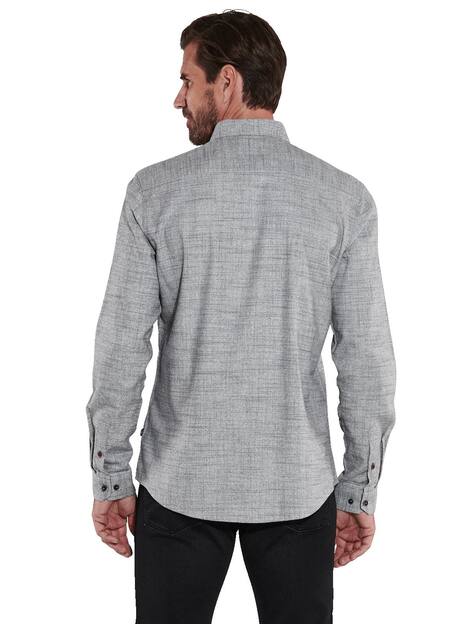 engbers Herren Langarm-Hemd uni , Silbergrau