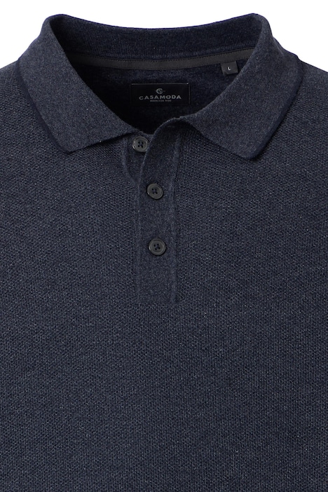 Polo-Shirt Langarm uni