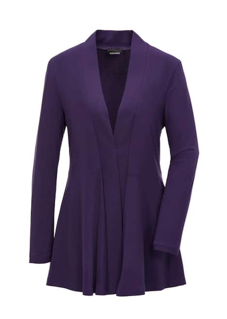 Leichte Shirtjacke lila mit Stretch