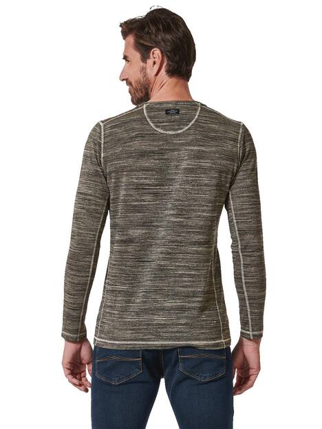 engbers Herren Langarm-Shirt gestreift , Dunkelgrau