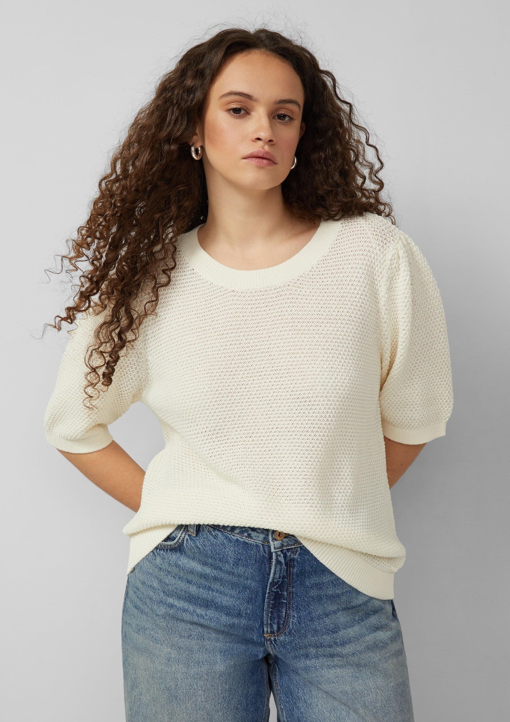Strukturierter Pullover