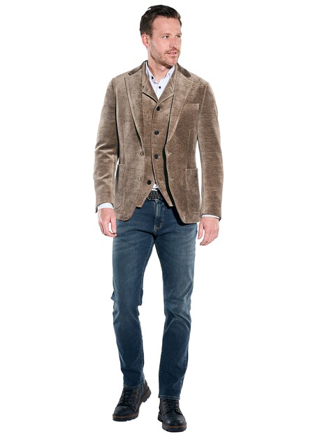 Herren Freizeit-Sakko in Cord-Optik , Khaki