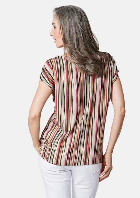 GOLDNER Blouse Gedessineerde blouse met gestreepte print