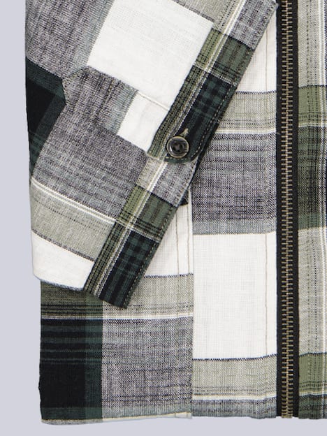 engbers Herren Kurzarm-Hemd kariert , Khaki