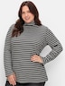 Rollkragenshirt Langarm Streifen Rollkragen