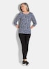 Halbarm Viskoseshirt im Allover-Design