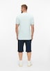 Baumwoll-T-Shirt mit Logo-Print und V-Neck