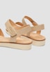 Metallic-Sandalen mit Klettverschluss