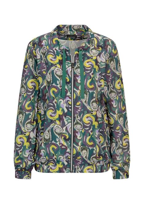 Sportliche Viskosejacke, Allover-Print