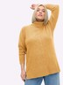 Pullover Langarm Jersey Uni Rollkragen