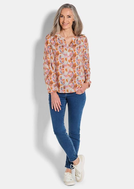 GOLDNER Blouse met print Gedessineerde blouse met unieke print