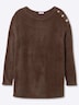 Langarm-Pullover Feinstrickpullover mit U-Boot-Ausschnitt Langarm
