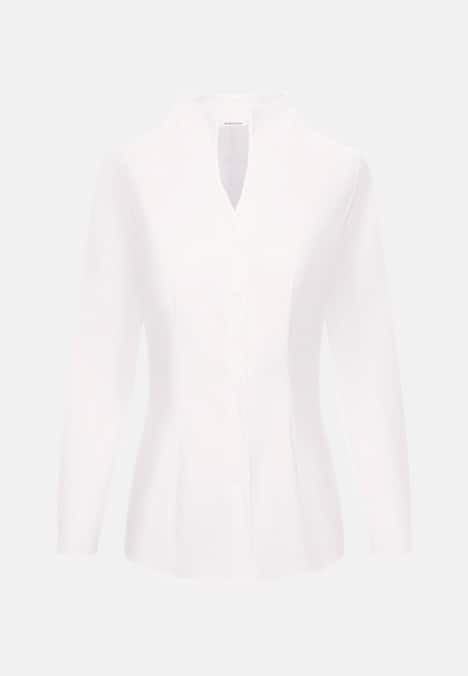 Damen Kelchkragenbluse - Uni