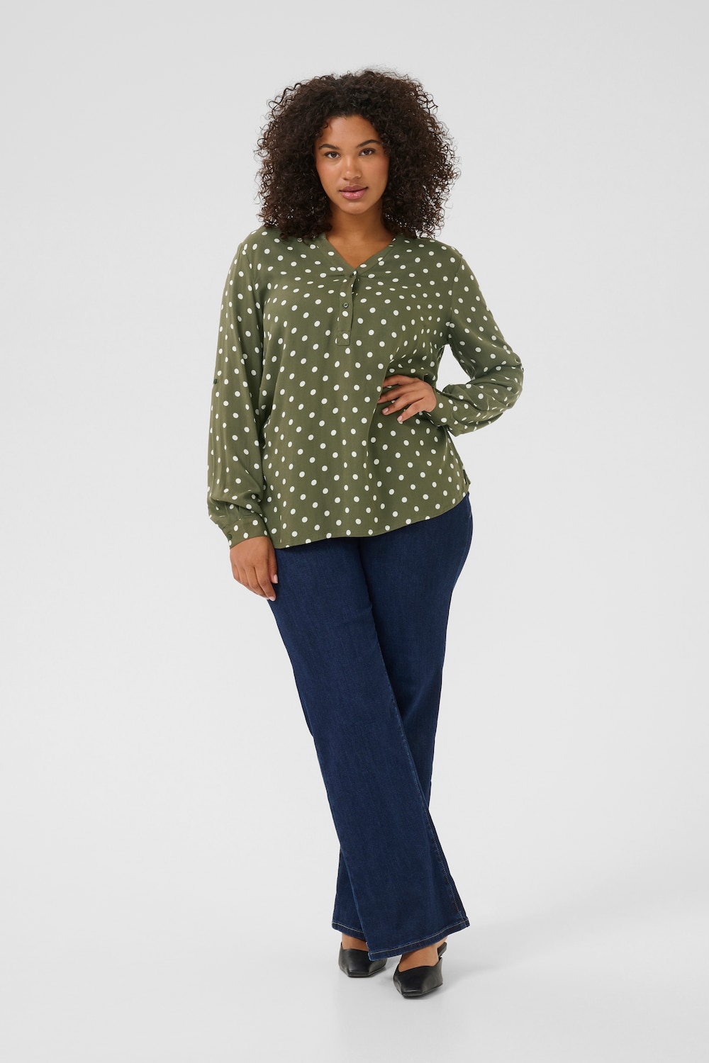 Langarm-Bluse Regular fit