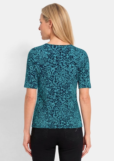 Viskoseshirt mit Leo Print