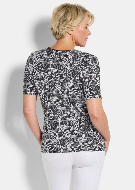 Cityshirt met vlindermotief