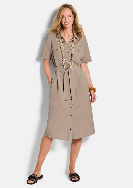 Leinenkleid im Safari-Look