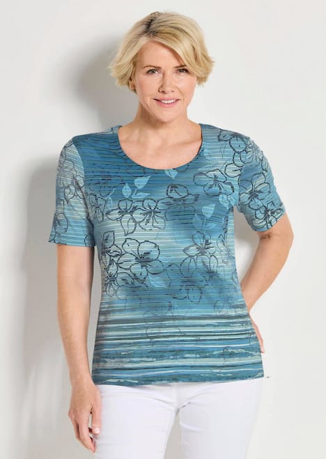 Druckshirt mit floralem Muster