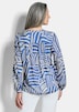 Grafische Viskosebluse mit Schlitz