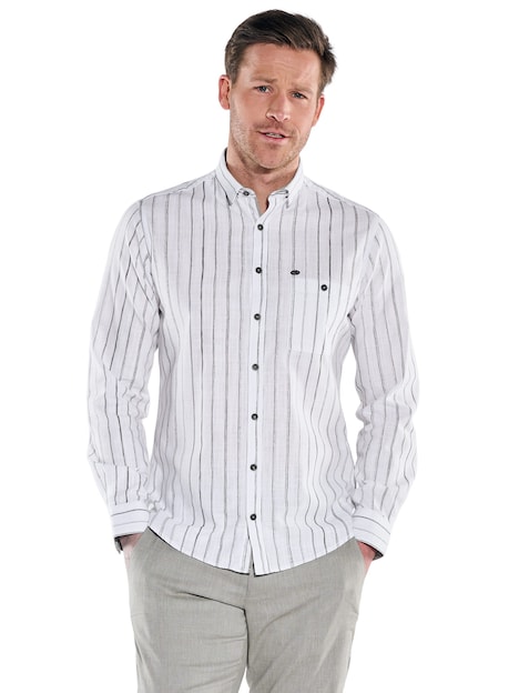 Herren Hemd gemustert , Oliv