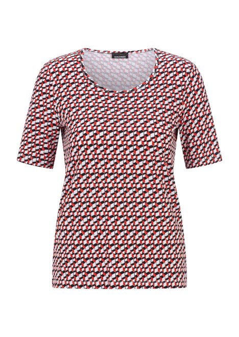 Viscose shirt met spannende 3D-print