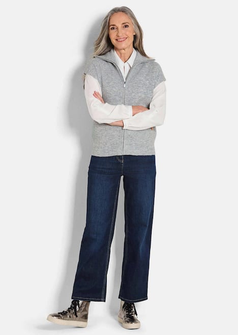 GOLDNER Tricot vest Tricot vest met ritssluiting